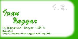 ivan magyar business card